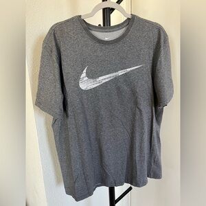 Nike Men's Gray T-Shirt Dri-fit Cotton Blend